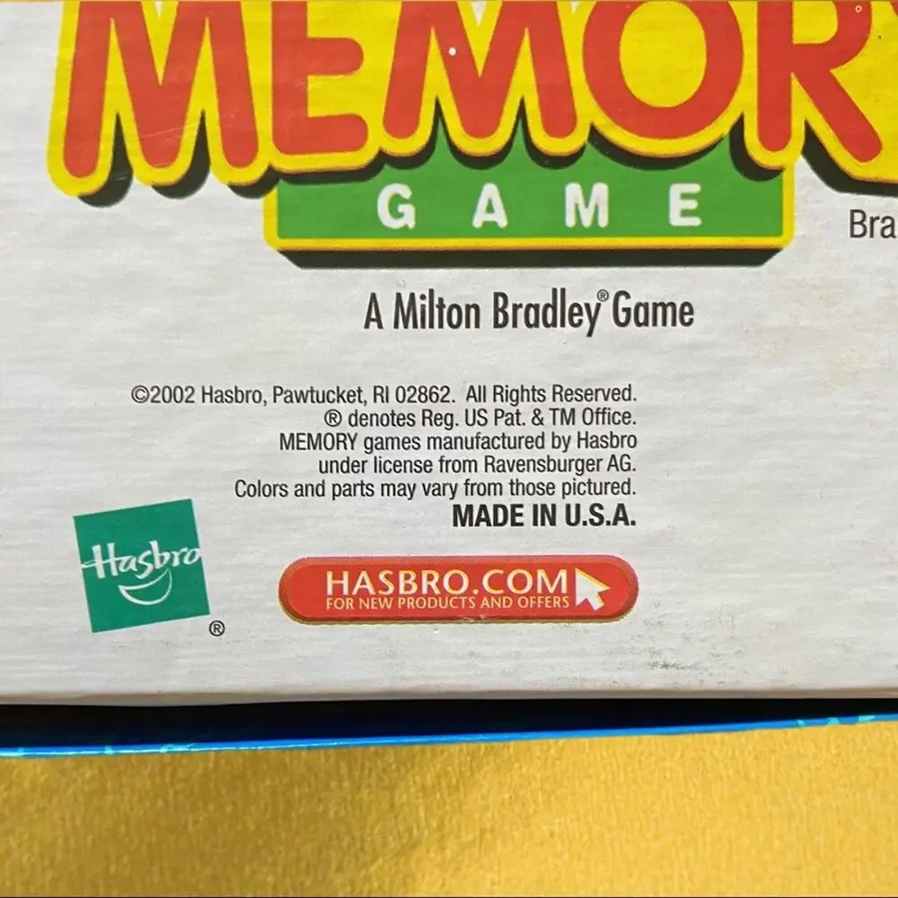 MB Hasbro 2002 Mr. Potato Head Memory Game Complete